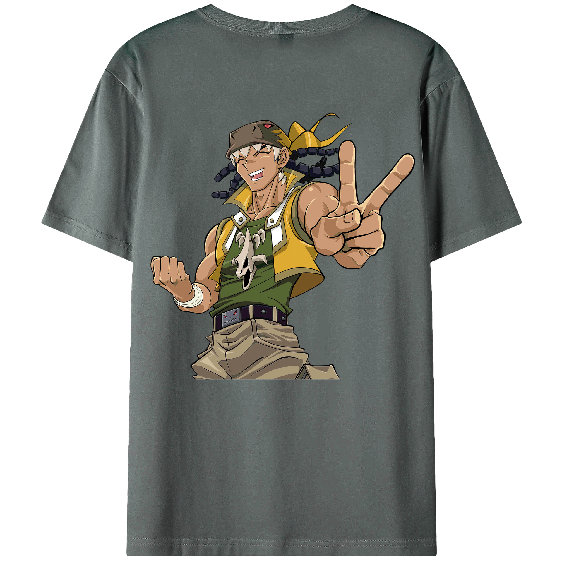 （画像用） 遊☆戯☆王 Yu-Gi-Oh! 綿100％ メンズ半袖Tシャツ（バックプリント） 通気性
